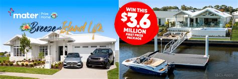 mater home raffle|mater prize home bribie island.